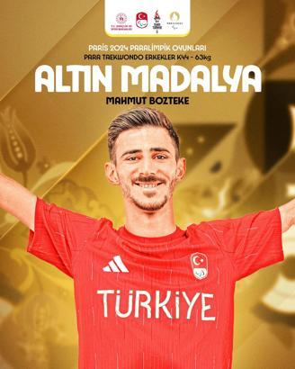 Milli taekwondocu Mahmut Bozteke altın madalya kazandı