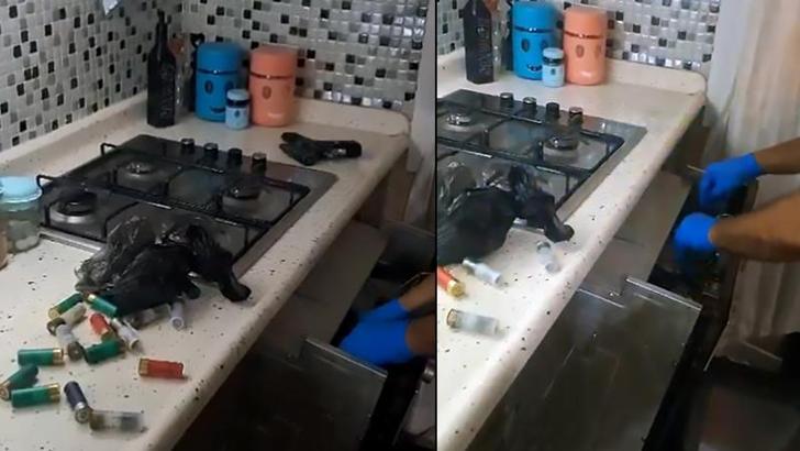 Ankastre fırından ruhsatsız silahlar çıktı; ‘Kimin koyduğunu bilmiyorum’ dedi