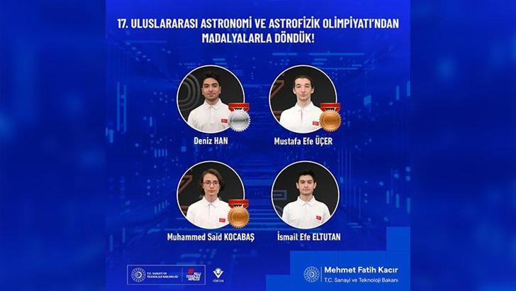 Bakan Kacır: Gençlerimiz, uluslararası bilim olimpiyatlarında başarıya doymuyor