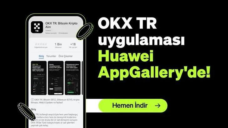 Kripto para borsasının yerel mobil uygulaması, Huawei AppGallery'de yayına alındı