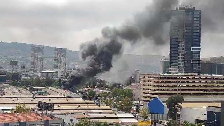 Oto tamir dükkanında yangın