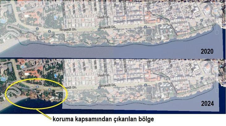 Falezlerin bir bölümü 'Kesin Korunacak Hassas Alan'dan çıkarıldı