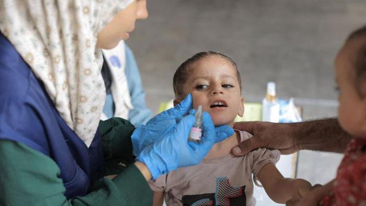 Gazze’de 530 bin çocuk aşı oldu