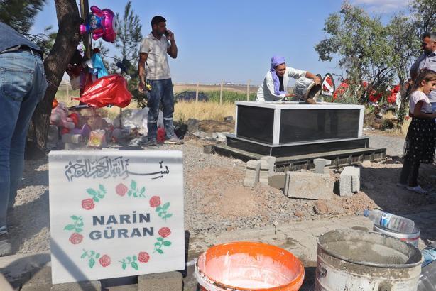 Narin'in mezarı yapıldı; başucuna Türk bayrağı dikilecek