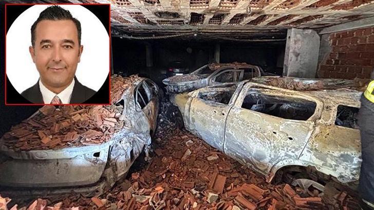 Otoparkta duvara çarpan otomobil alev aldı: 1 ölü