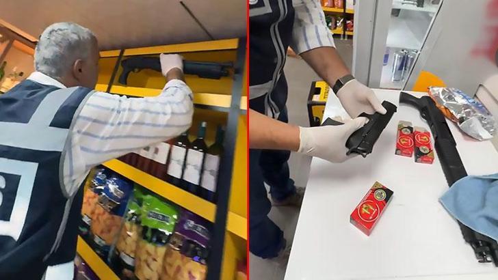 Tavan arasındaki cips paketinden tabanca çıktı