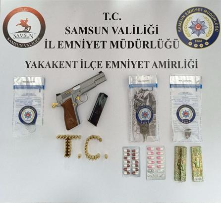 Samsun’da 2 kişi silah ve uyuşturucuyla yakalandı