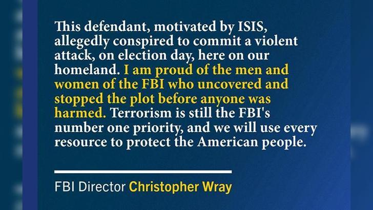 ABD'de seçim günü saldırı hazırlığında olan Afgan bir kişi gözaltına alındı