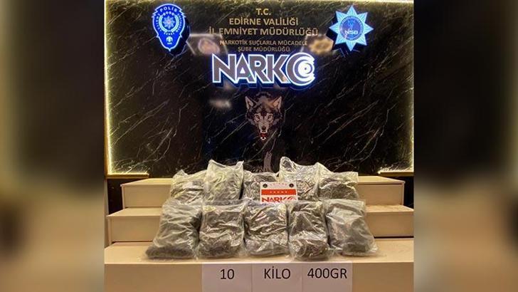 TIR'da 10 kilo 400 gram skunk ele geçirildi