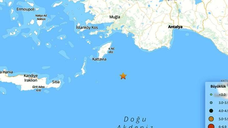Akdeniz’de 4,7’lik deprem