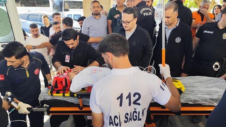 Bıçağın üzerine düşen Kerem bebek, ambulans helikopterle sevk edildi