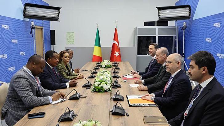 Cumhurbaşkanı Erdoğan, Kongo Cumhuriyeti Devlet Başkanı Nguesso ile görüştü