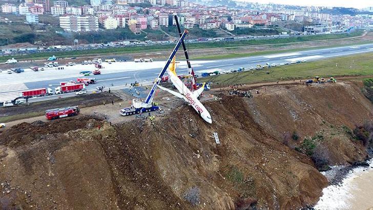 Trabzon'da pistten çıkıp, deniz kenarında duran uçak davasında düşme talebi