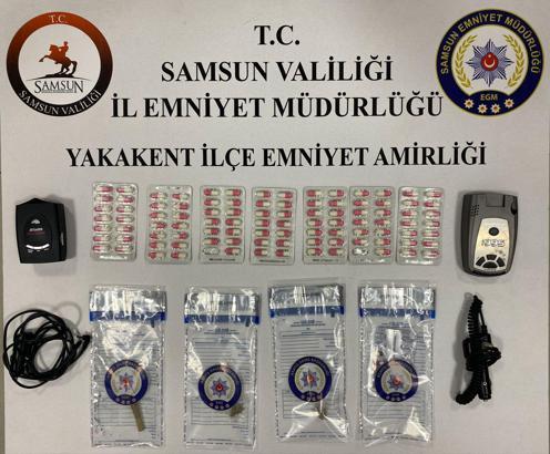 Samsun’da uyuşturucu ve radar tespit cihazı ele geçirildi