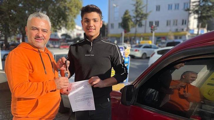 Hafif ticari aracı takas yoluyla satıp, 2 cep telefonu aldı