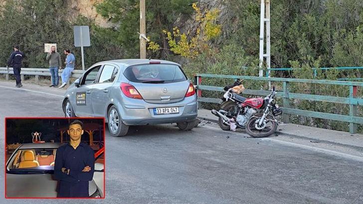 Pikniğe giderken otomobilin çarptığı motosikletten uçuruma düştü