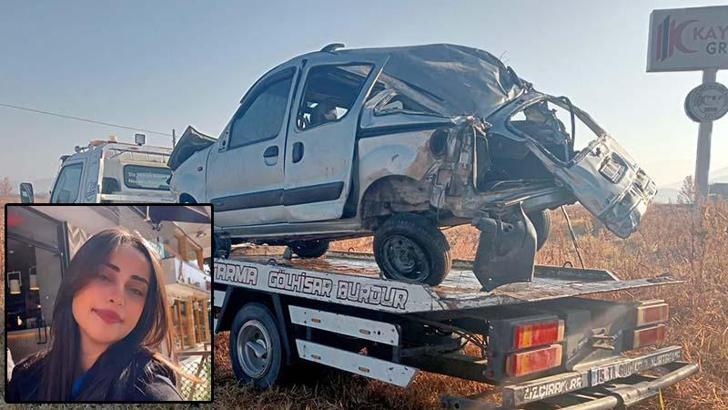 Takla atan hafif ticari araçtaki üniversiteli Hasret yaşamını yitirdi