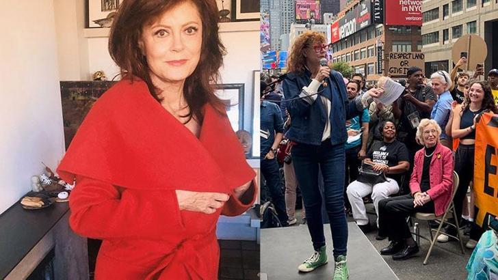 Filistin mitingine katılan oyuncu Susan Sarandon: Hollywood'da kara listeye alındım