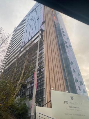 İstanbul - Sarıyer'de otel inşaatında yangın-1