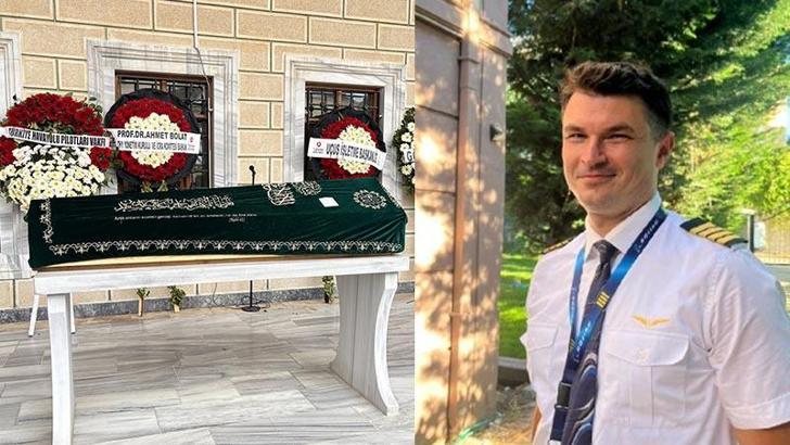 Adana'daki kazada hayatını kaybeden THY pilotu son yolculuğuna uğurlandı