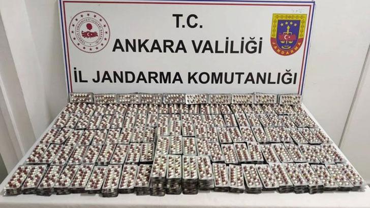 Ankara'da uyuşturucu operasyonu; 7 bin 650 adet hap ele geçirildi