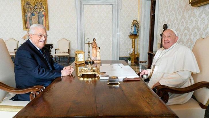 Papa ve Filistin Devlet Başkanı Abbas, Orta Doğu'daki gelişmeleri görüştü