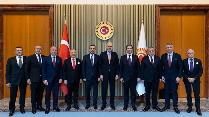 TBMM Başkanı Kurtulmuş, İsveç Süryani Cemaati heyetini kabul etti