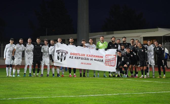 Midilli'de yine dostluk kazandı