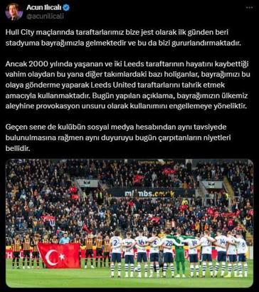 Acun Ilıcalı’dan Hull City'nin paylaşımı ile ilgili açıklama