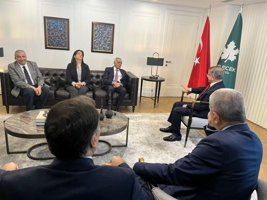 DEM Parti heyeti, Davutoğlu'nu ziyaret etti