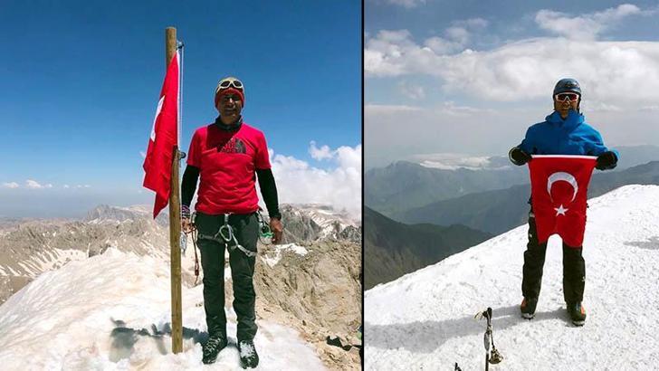 Yıpranan bayrağı değiştirmek için gittiği dağda ölü bulundu