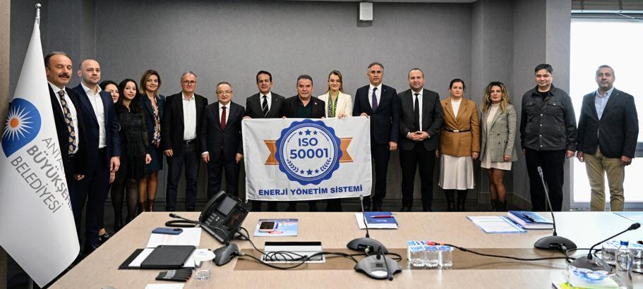 Antalya Büyükşehir Belediyesi'ne ISO 50001 belgesi teslim edildi