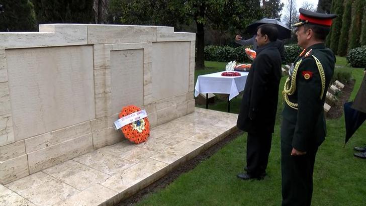 Birinci Dünya Savaşı'nda hayatını kaybeden 122 Hint asker için anma töreni