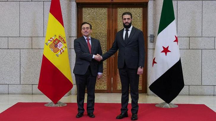 İspanya Dışişleri Bakanı Albares, Ahmed Şara ile görüştü