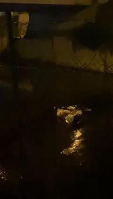 İstanbul -Kuzey Marmara Otoyolu'nda meydana gelen kazada hafriyat kamyonu dereye uçtu