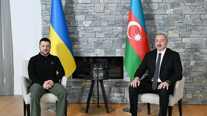 Azerbaycan Cumhurbaşkanı Aliyev, Ukrayna Devlet Başkanı Zelenskiy ile görüştü