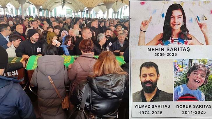 Bolu'da otel yangınında ölen baba ve 2 çocuğu, toprağa verildi