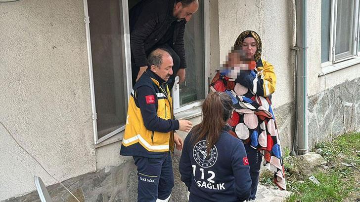Annesinin yalnız bıraktığı 8 aylık bebeği, polis evden çıkardı