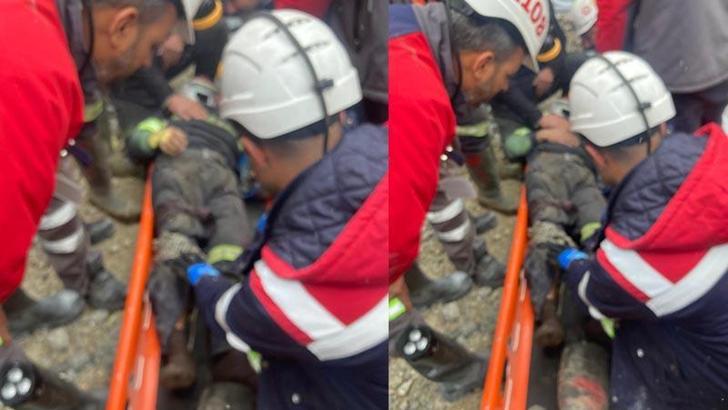 Maden ocağında üzerlerine taş düşen 2 işçiden 1’i yaralandı