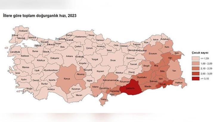 10 il, nüfusunu yenileme yeterliliğine sahip