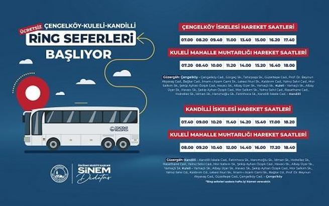 Üsküdar’da Çengelköy - Kuleli - Kandilli ring seferleri başlıyor