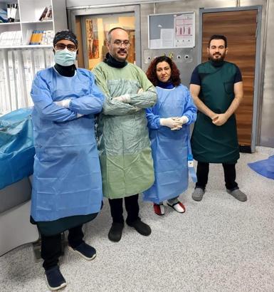 Arter damarına pıhtı atan hasta Burdur'da tedavi edildi