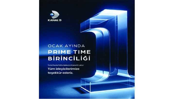 Kanal D ocak ayında total hedef kitlede prime time birincisi oldu