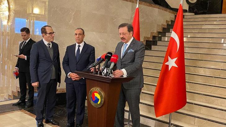 TOBB Başkanı Hisarcıklıoğlu, Mısır Dışişleri Bakanı Abdulati ile görüştü