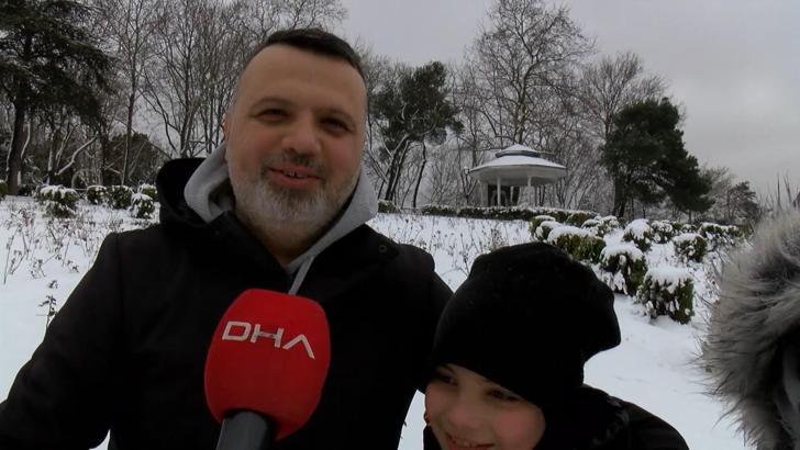 İstanbul- Beyaza bürünen Çamlıca Tepesi'nde kartpostallık manzaralar