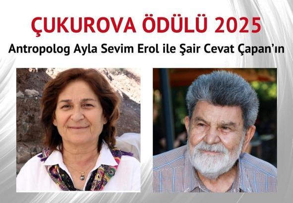 Çukurova Ödülleri antropolog Ayla Sevim Erol ile şair Cevat Çapan'a verildi
