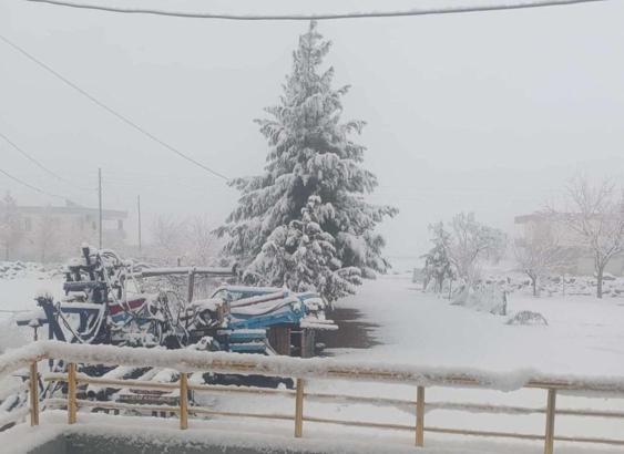 Diyarbakır'da kar yağışı; Çınar kırsalında eğitime ara verildi