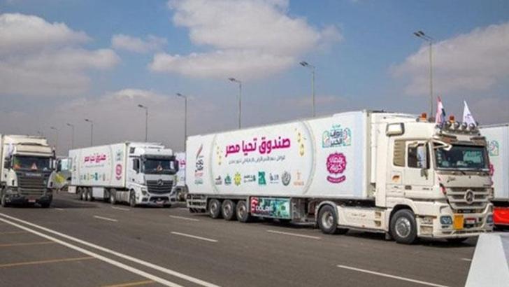 Mısır’dan Gazze’ye ramazan ayı öncesinde 7 bin 200 tonluk yardım