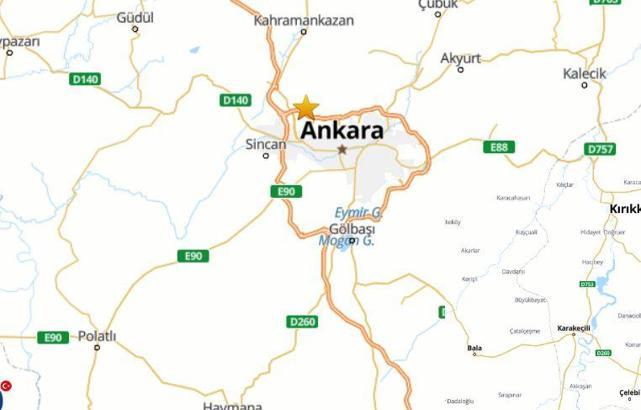 Ankara'da 3.5 büyüklüğünde deprem