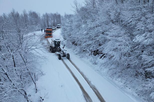 Samsun’da kar yağışı nedeniyle kapalı yol bulunmuyor